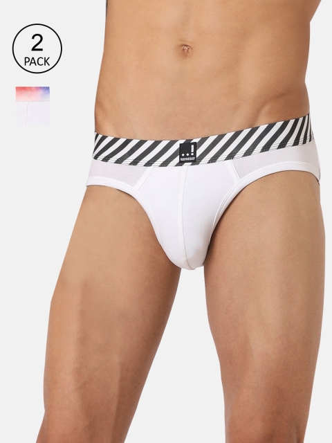 

RAD.MAD.BAD Men Pack of 2 Assorted Basic Briefs RMB-BR-BLR-W-LVR-W
