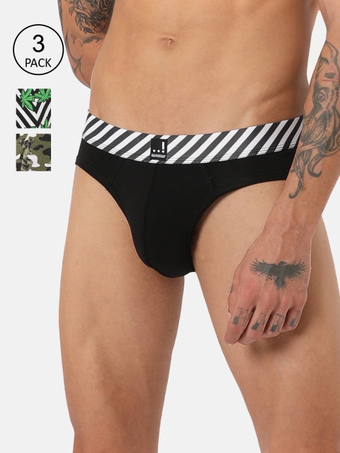 

RAD.MAD.BAD Men Pack Of 3 Assorted Basic Briefs