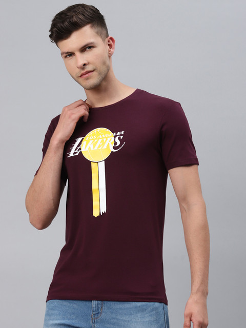 

Pierre Carlo Men Maroon Los Angeles Lakers Printed T-shirt