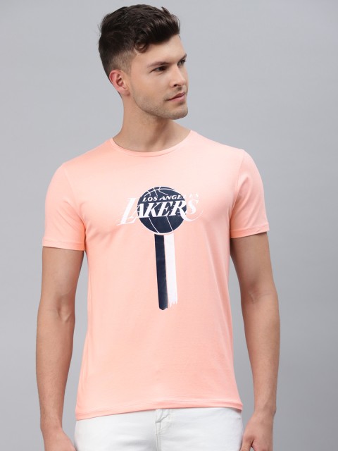 

Pierre Carlo Men Dusty Pink Los Angeles Lakers Printed T-shirt, Rose
