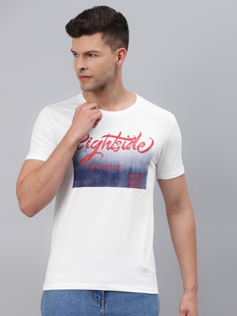 

Pierre Carlo Men White Typography Printed T-shirt