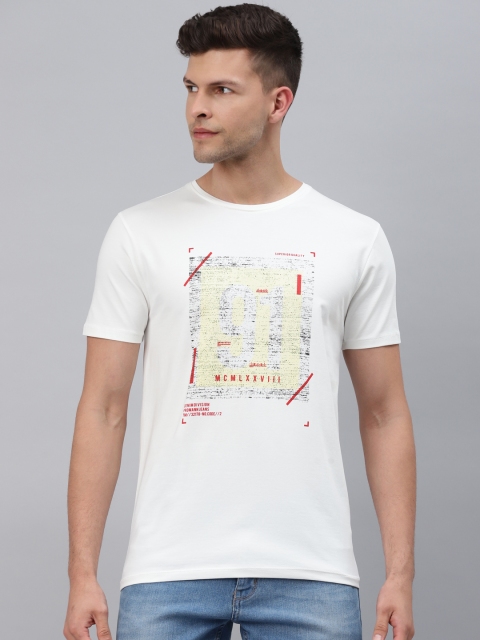 

Pierre Carlo Men White Graphic Print T-shirt