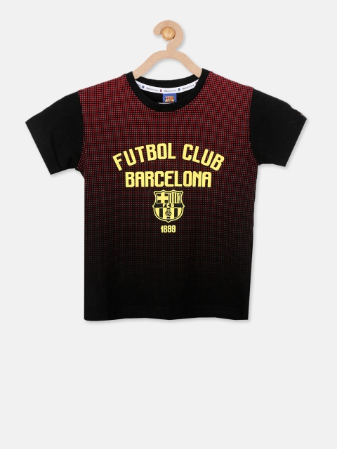 

Barcelona Boys Black & Red FCBAKT18 Printed Round Neck T-shirt