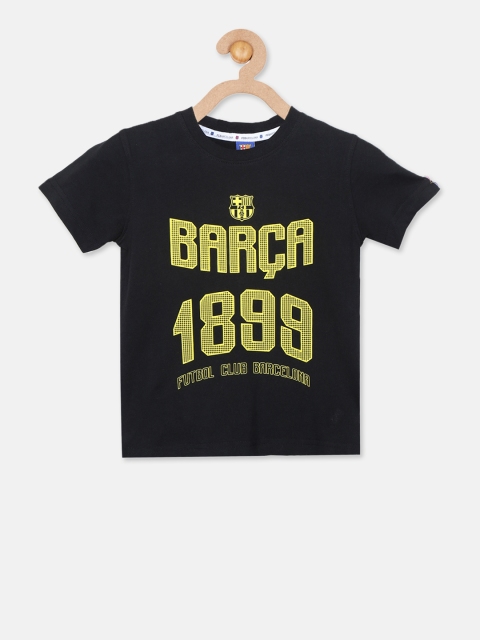 

Barcelona Boys Black FCBAKT23 Printed Round Neck T-Shirt