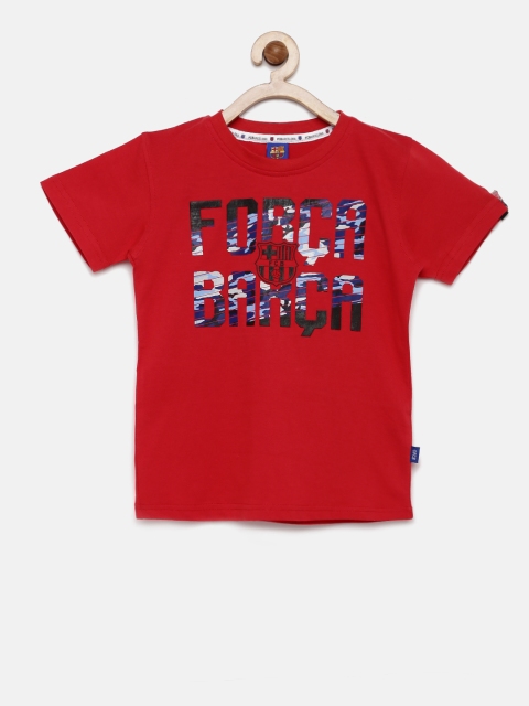 

Barcelona Boys Red Printed T-Shirt