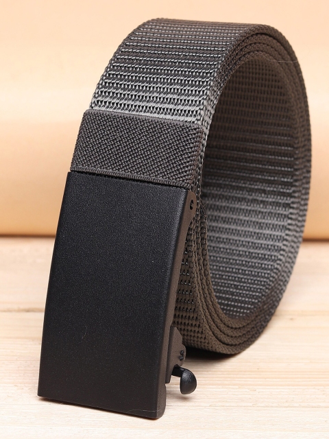 

ZORO Men Grey Melange Canvas Belt