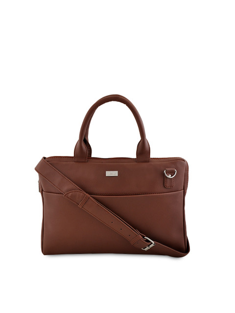 

yelloe Unisex Tan Brown Laptop Bag