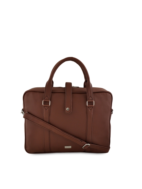 

yelloe Men Tan Brown Laptop Bag