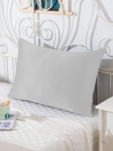 

Dreams Grey Solid Satin Pillow Cover