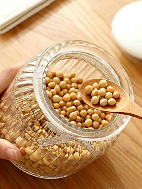 

MARKET99 Set Of 3 Assorted Jar Glass Container With Lid