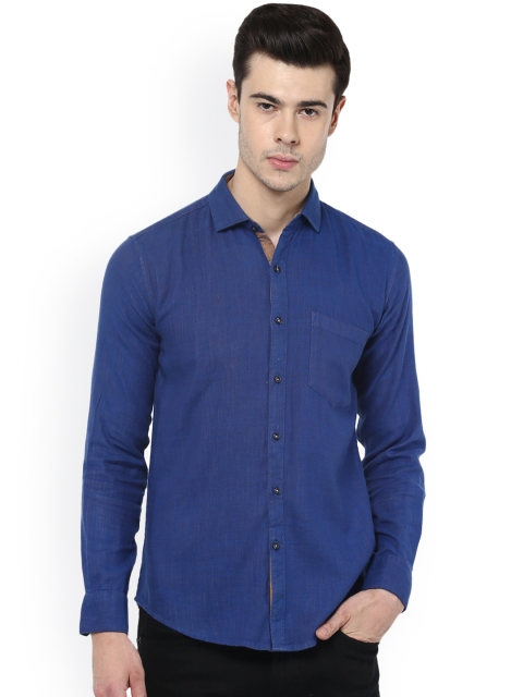 

DENNISON Men Blue Slim Fit Solid Casual Shirt