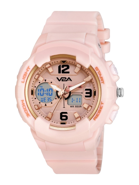 

V2A Women Pink Patterned Dial & Pink Straps Analogue Multi Function Watch V2A-OT-1908-Pink