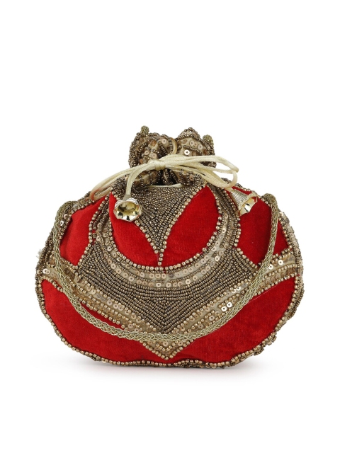 

gaura pakhi Red Embellished Potli