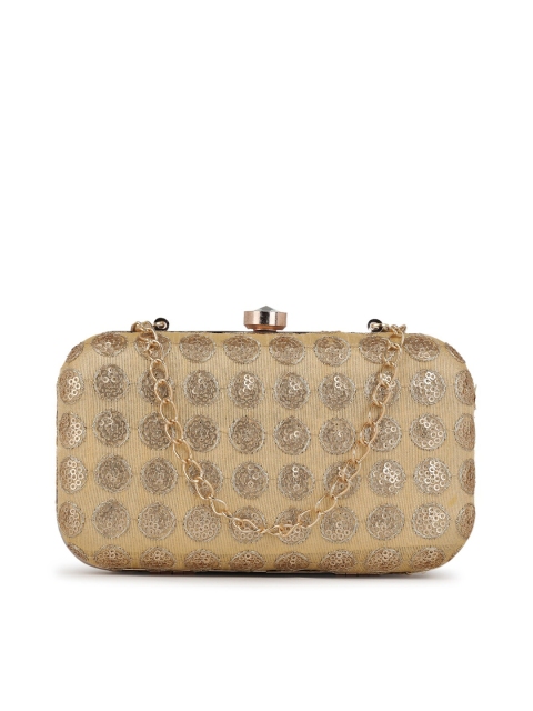 

gaura pakhi Beige Embellished Box Clutch