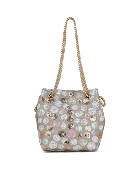 

gaura pakhi Grey Embellished Potli Clutch