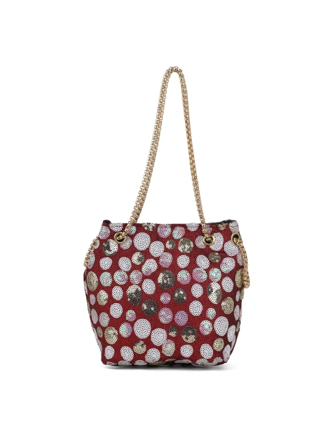 

gaura pakhi Red & Pink Embellished Potli Clutch