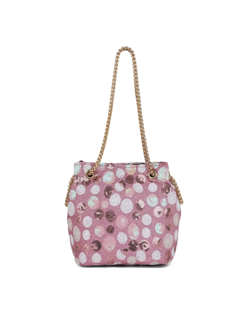 

gaura pakhi Pink & Pink Embellished Potli Clutch