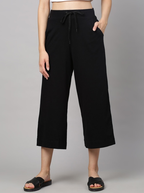 

Chemistry Women Black Culottes Cropped Trousers