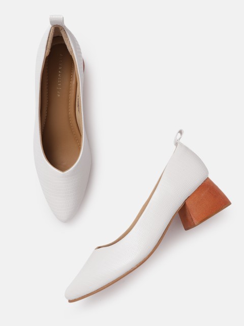 

Allen Solly White Textured Pumps