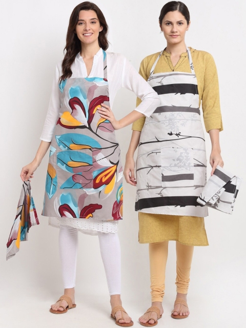 

Dhrohar Pack Of 2 Printed Apron With Napkin, Multi