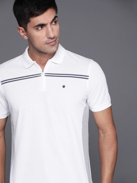 

Louis Philippe Men White Polo Collar T-shirt