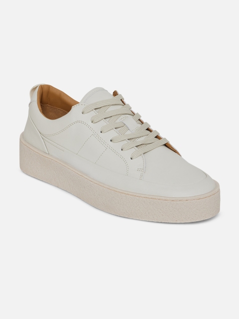 

ALDO Men Beige Leather Sneakers