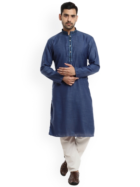 

V-Mart Men Blue Kurta with Pyjamas