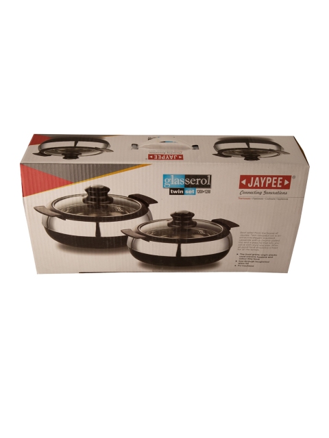 

JAYPEE Black Set of 2 Casserole Container With Lid