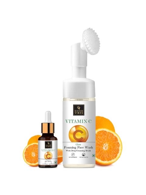 

Good Vibes Set of 2 White Vitamin C Face Serum & Face Wash