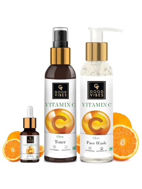 

Good Vibes Set of 3 Vitamin C Skin Care Combo 250 ml, White