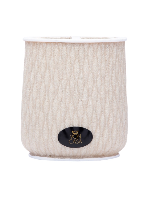 

MARKET99 White Textured Tooth Brush Holder