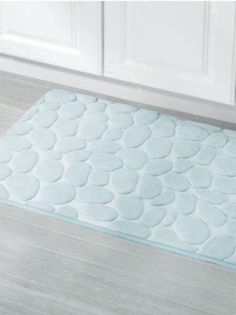 

INTERDESIGN Blue Solid 240 GSM Non-Slip Bathroom Rug and Shower Mat