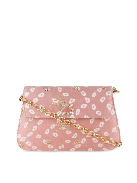 

Rocia Pink Printed Structured Sling Bag