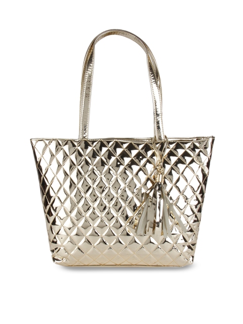 

Rocia Gold-Toned Geometric PU Structured Shoulder Bag with Quilted