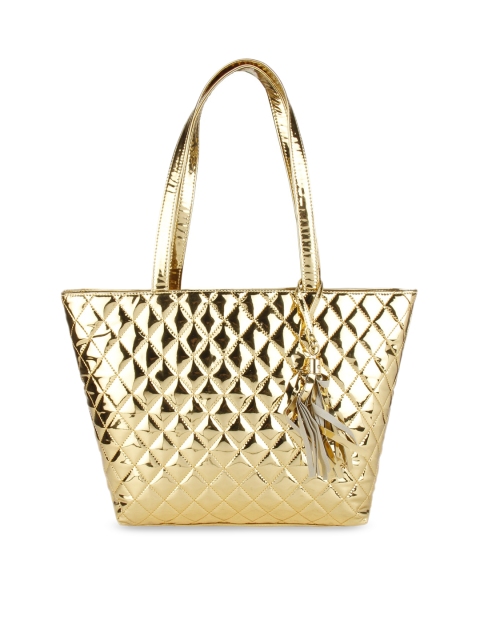 

Rocia Gold-Toned Animal Textured PU Structured Shoulder Bag with Quilted