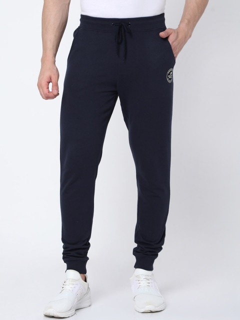 

MERCHANT MARINE Men Navy Blue Solid Joggers