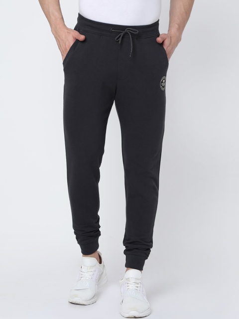 

MERCHANT MARINE Men Grey Solid Cotton Joggers