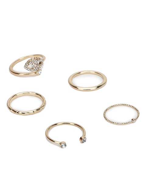 

FOREVER 21 Women Gold-Toned Set Of 5 Finger Rings