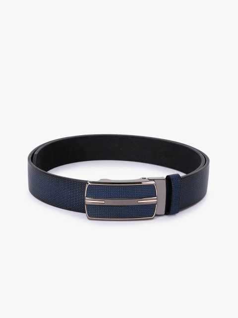 

BuckleUp Men Blue Solid Leather Belt