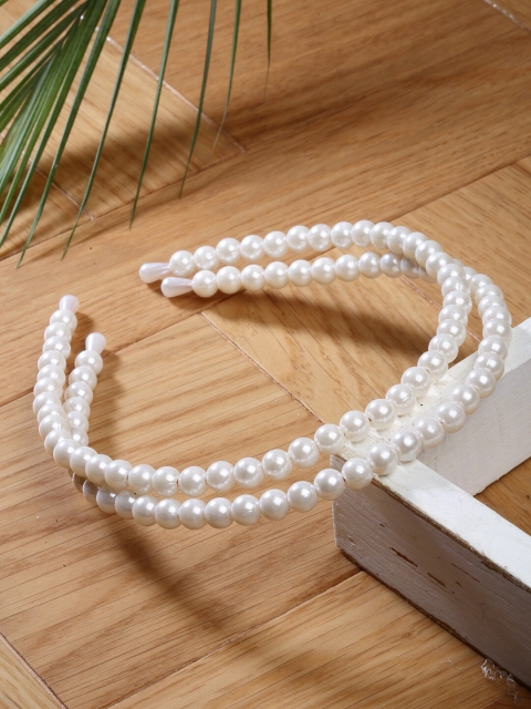 

Stoln Girls White Set of 2 Embellished Hairband