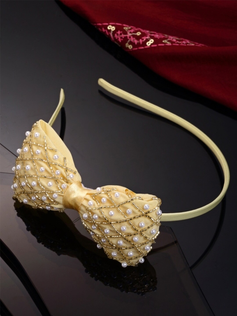 

Stoln Girls Yellow & White Embellished Hairband
