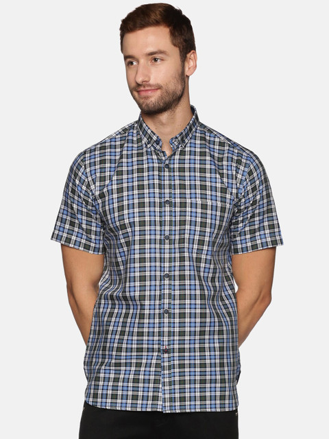 

DON VINO Men Blue Relaxed Tartan Checked Casual Shirt