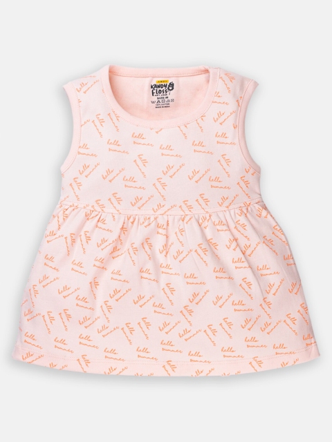 

AMUL Kandyfloss Orange A-Line Dress