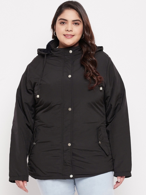 

Okane Plus Size Women Black Lightweight Padded Jacket