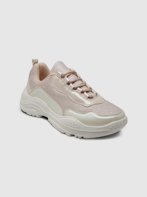

LYKKEIN Women Pink Textured Sneakers