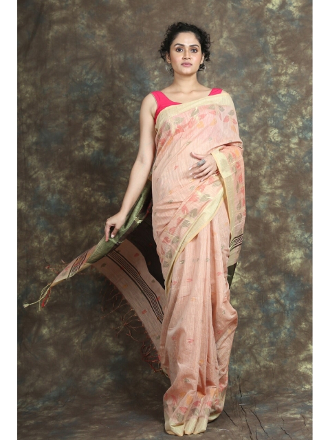 

Arhi Pink & Peach-Coloured Woven Design Saree