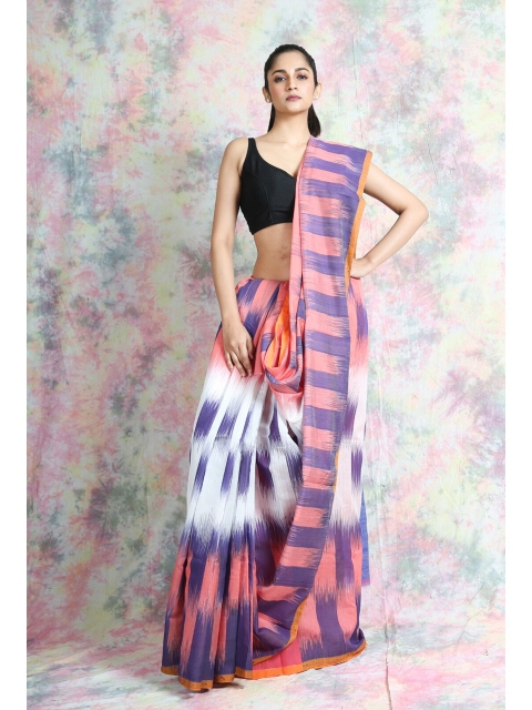 

Arhi Women Multicoloured Ikkat Print Saree, Multi