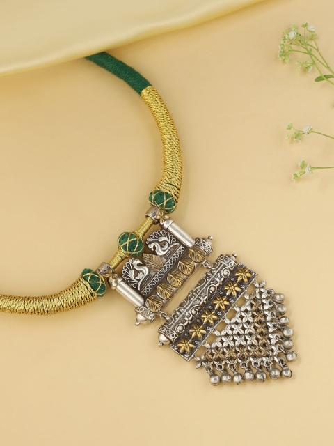 

VIRAASI Assorted Silver-Plated Beaded Antique Necklace