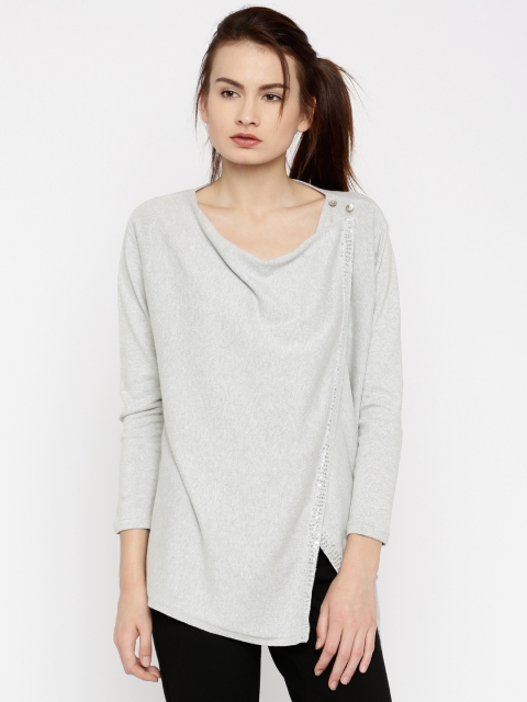 

Akiva Grey Knitted Sequinned Shrug