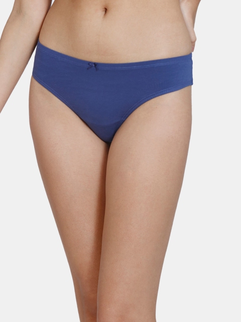 

Zivame Women Blue Solid Low Rise Thongs